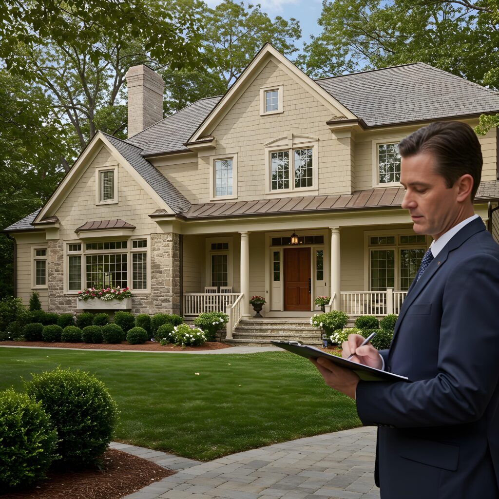 A stunning Connecticut home with a professionally painted exterior, increasing property value.